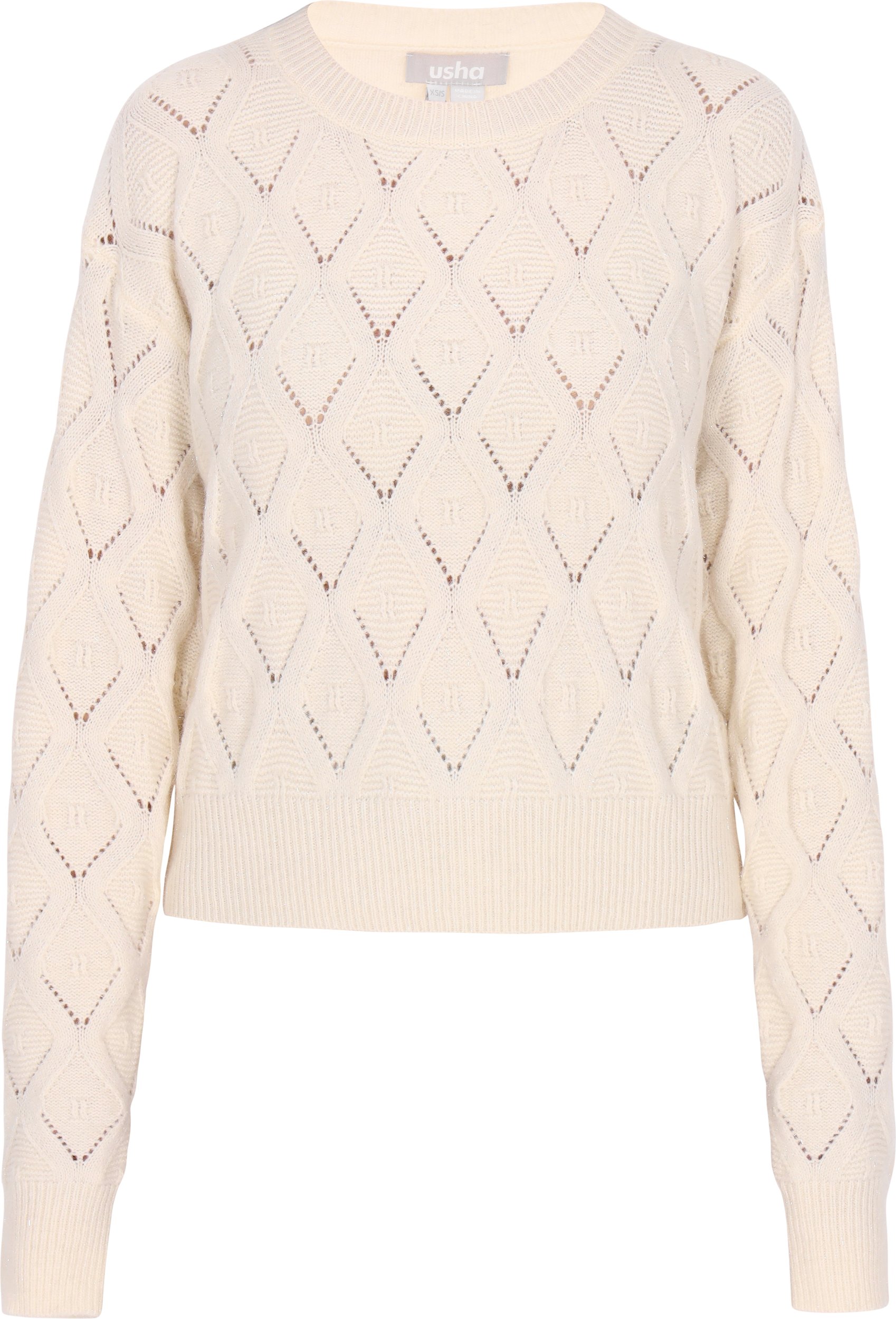 usha Zur Seite fahren Damen Wollweiß