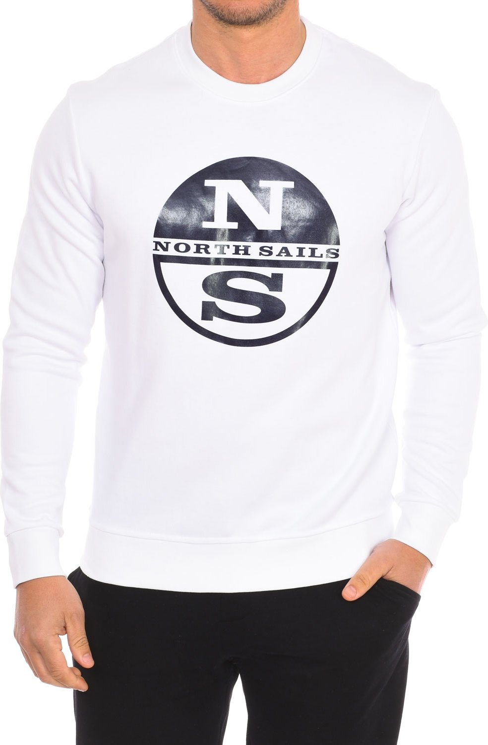 Langärmeliges Sweatshirt mit Rundhalsausschnitt 9024130 Herren