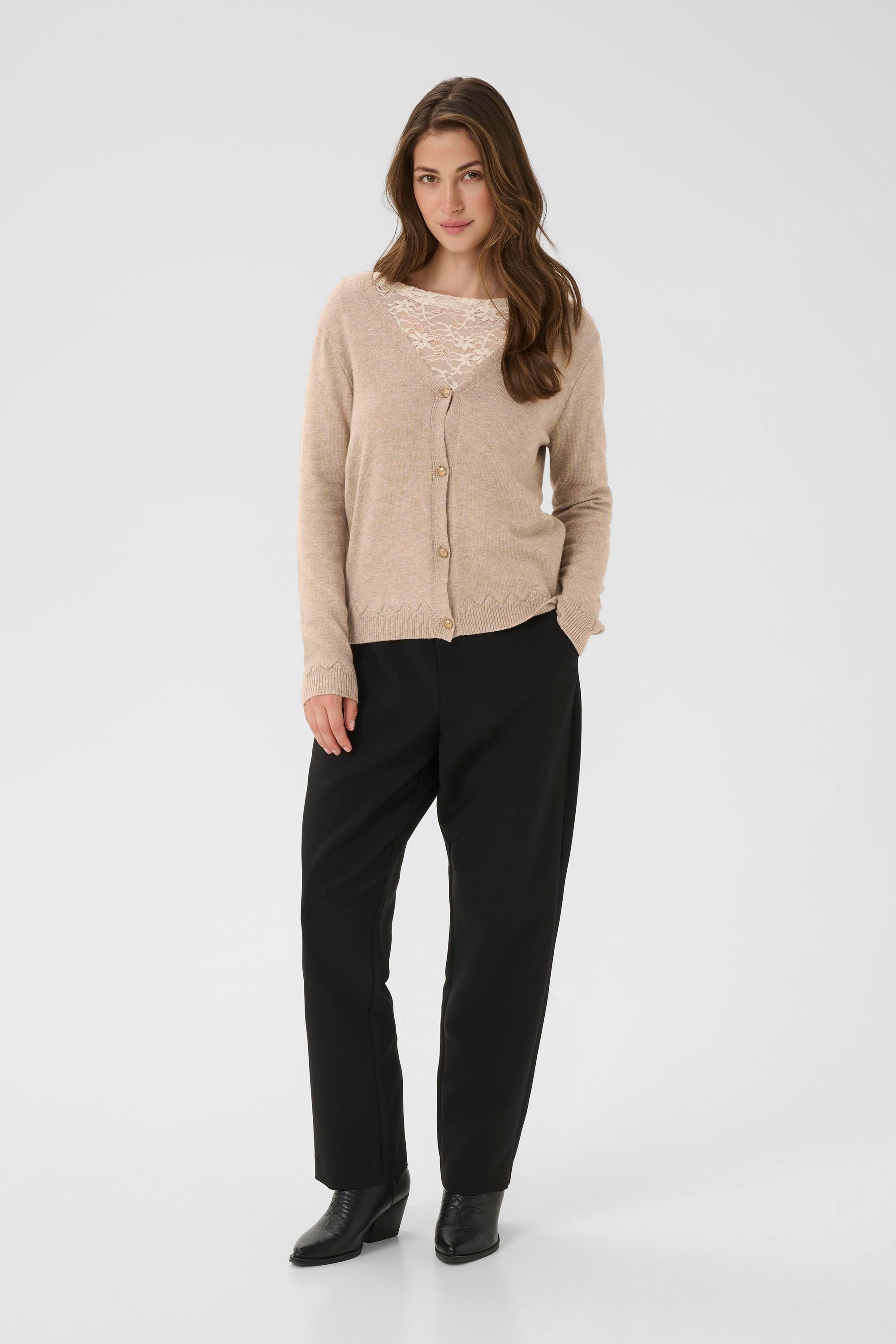 Strickjacke CRDela Strickjacke Regular fit beige