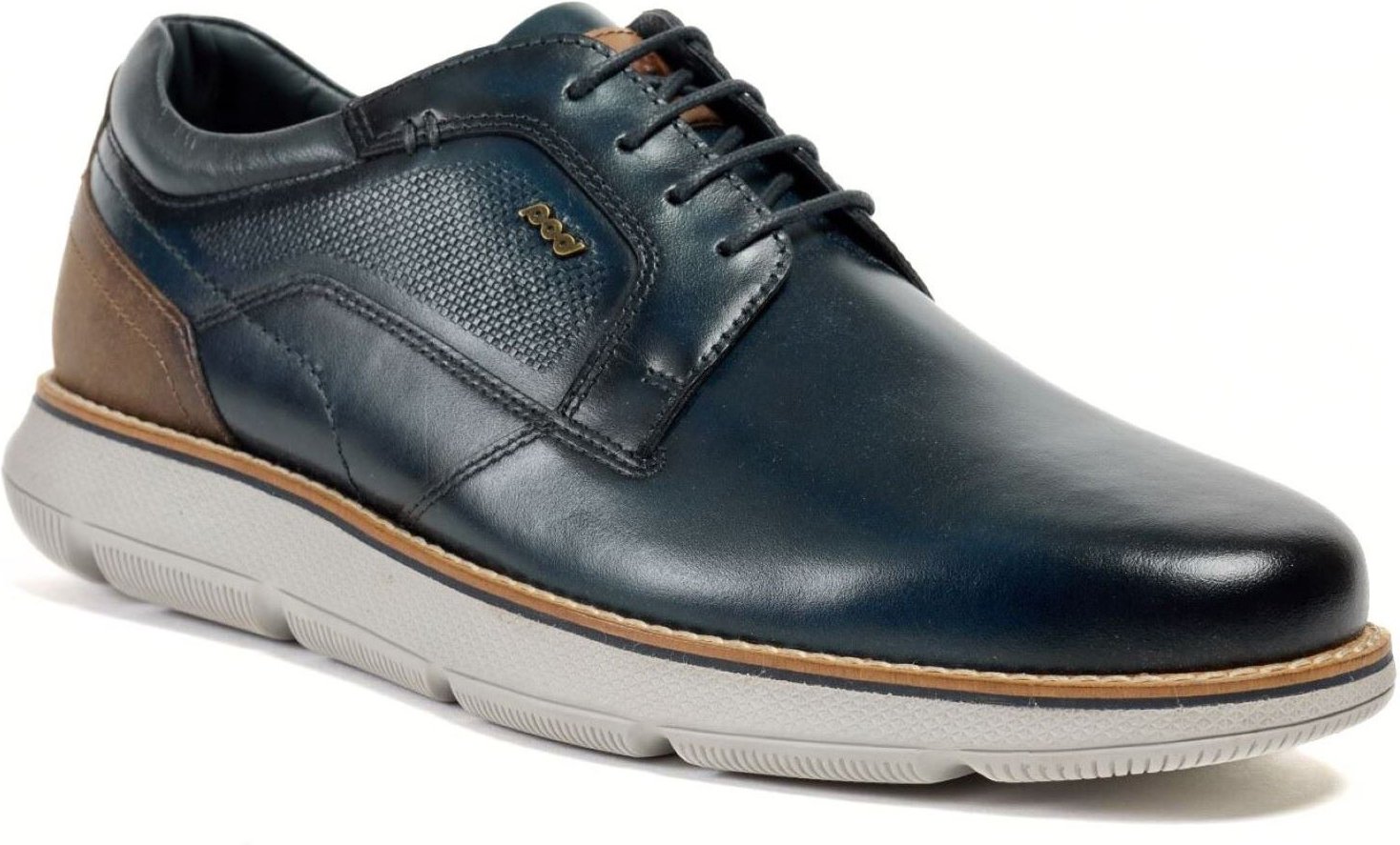 Thumbnail - Pod Finch Leder Herren Schnürschuhe in Marineblau