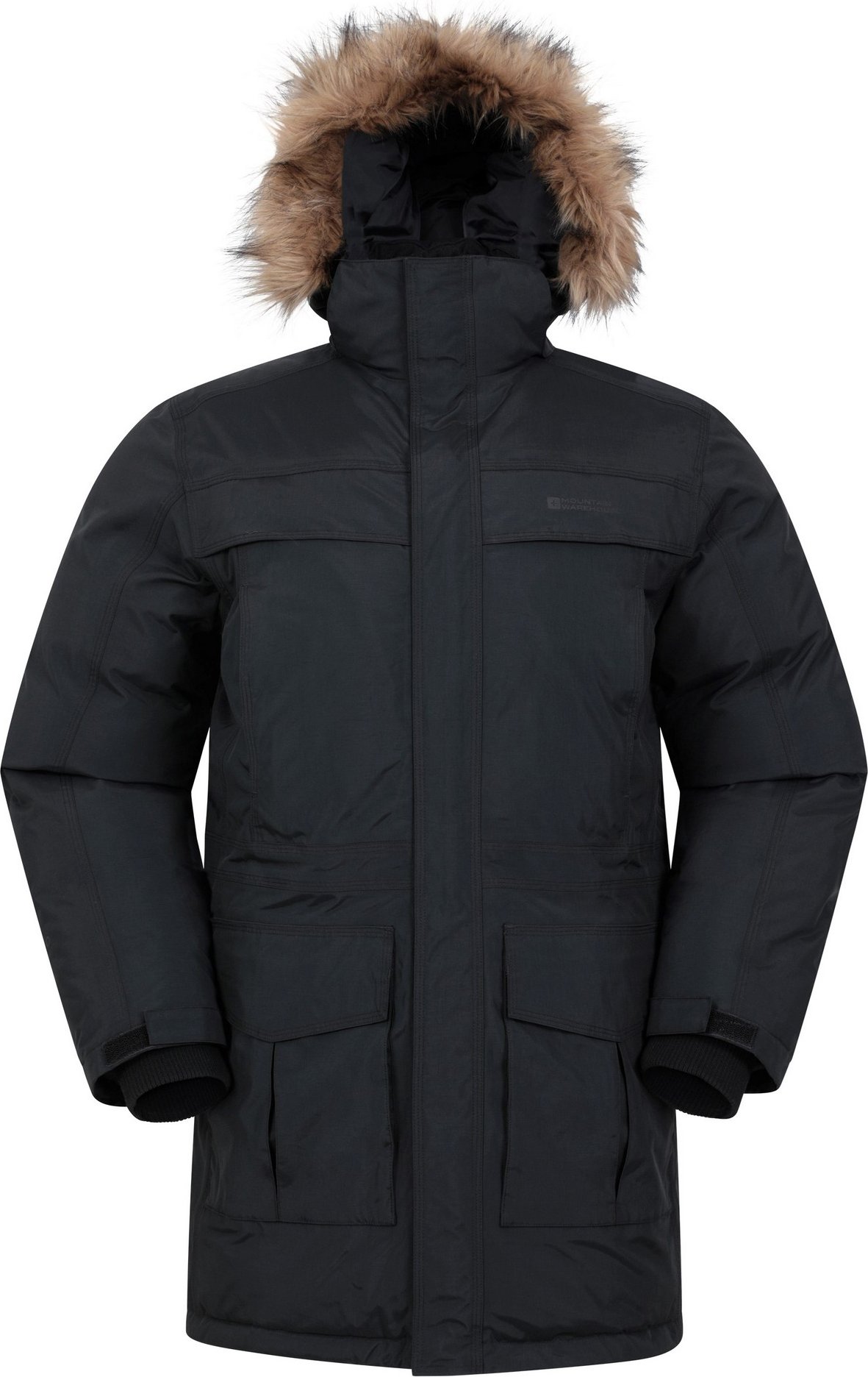 Mountain Warehouse Herren Antarctic Extreme wasserdichte Daunenjacke (Holzkohle)