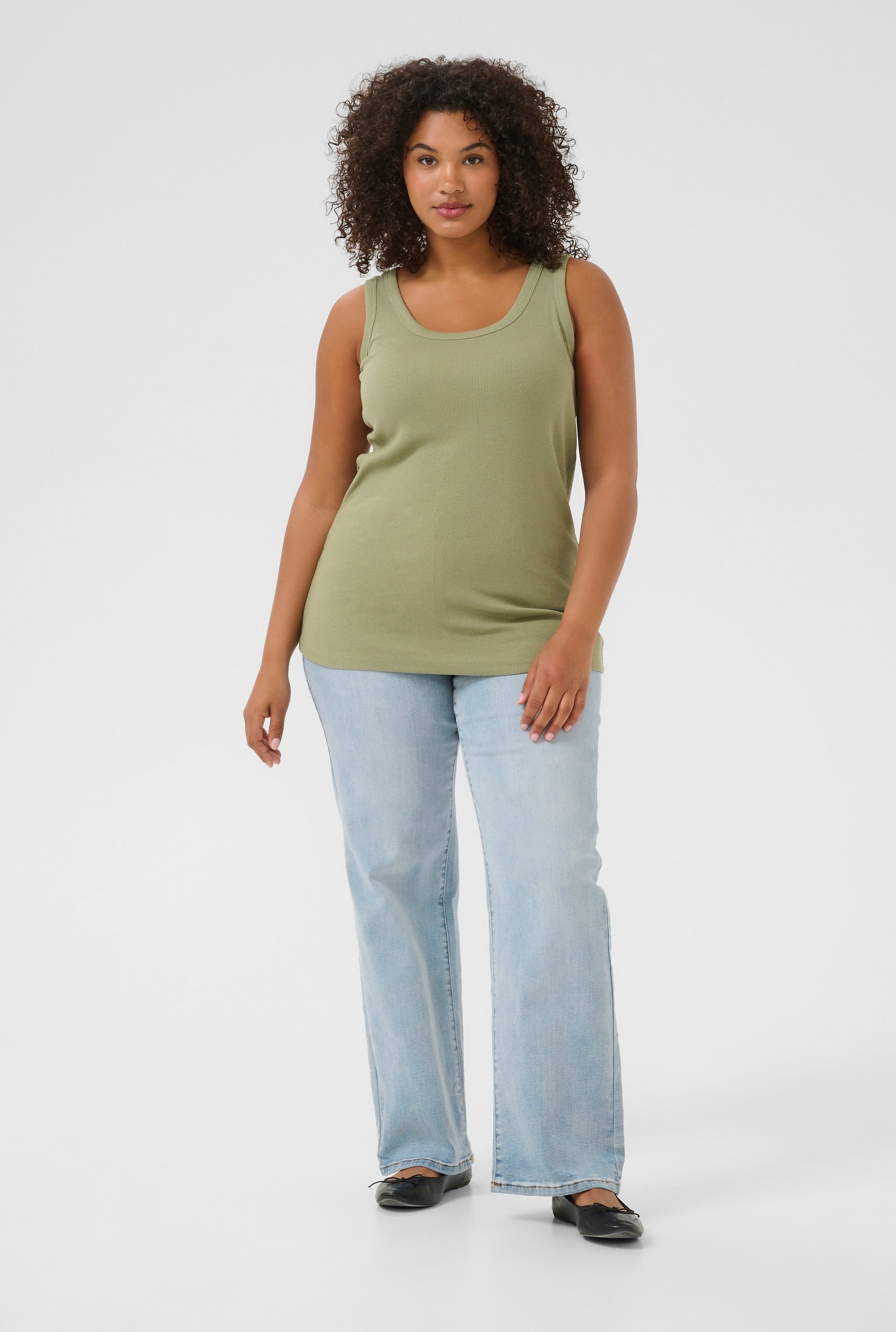 Jerseytop Tight fit Oil Green