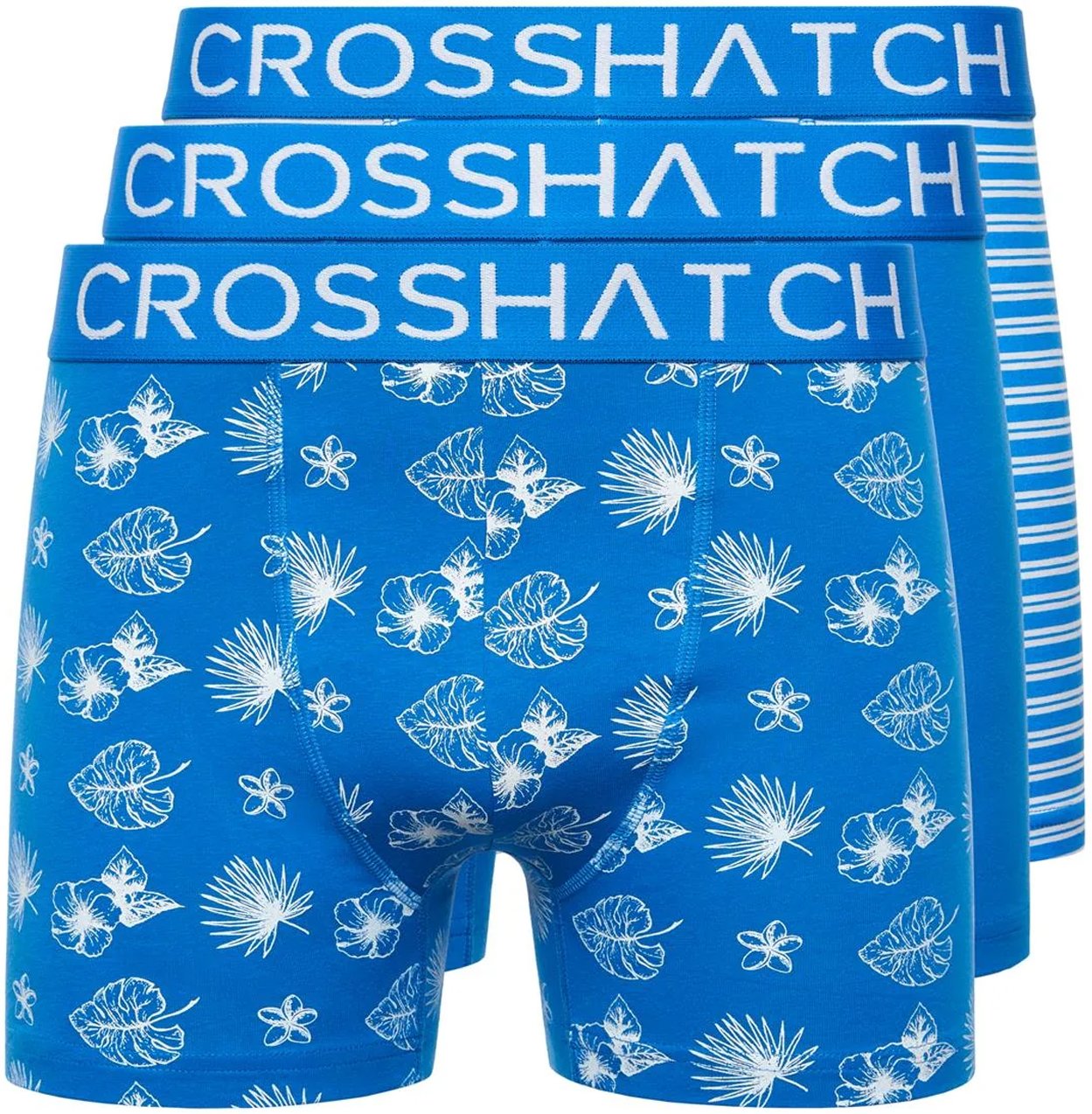 Crosshatch - "Hovland" Boxershorts für Herren (3er-Pack) (Directoire Blau)