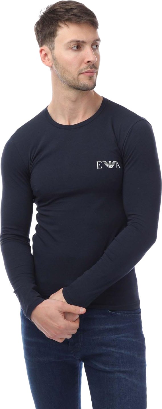 Emporio Armani - T-Shirt für Herren Langärmlig (Marine)
