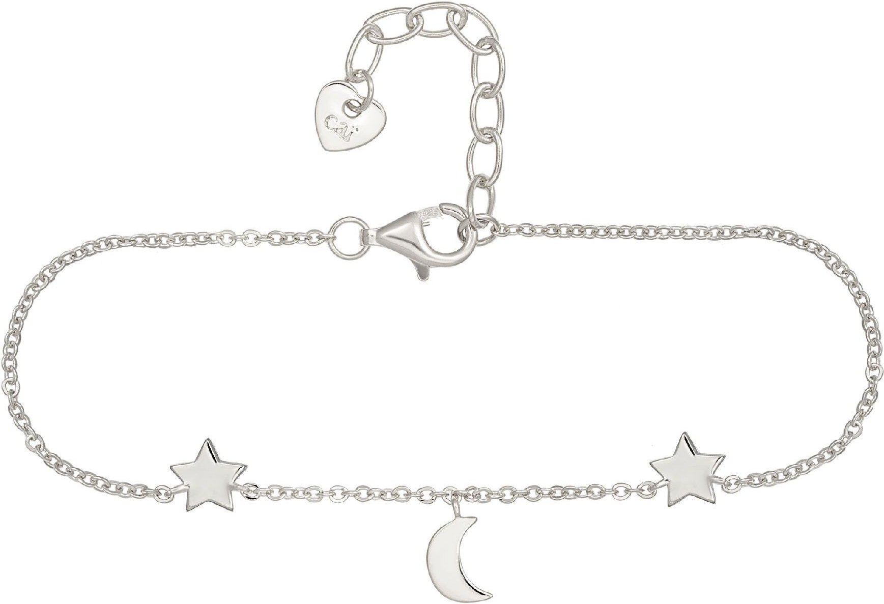 cai Armband 925 Sterling Silber rhodiniert Sterne Mond