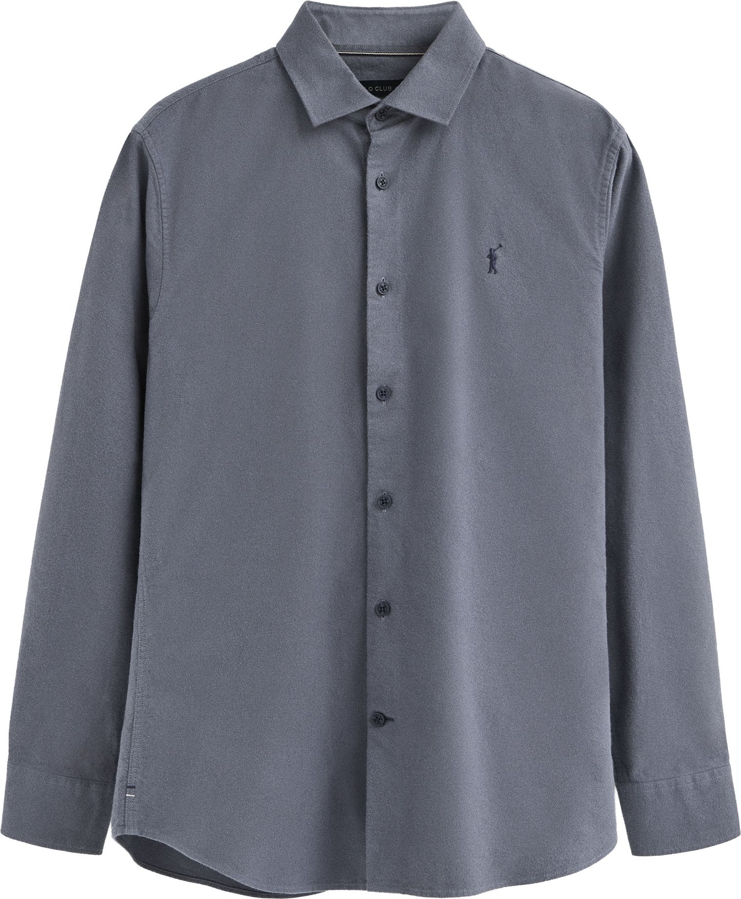 Hemd marineblau im Slim Fit mit italienischem Kragen und Rigby Go-Logo