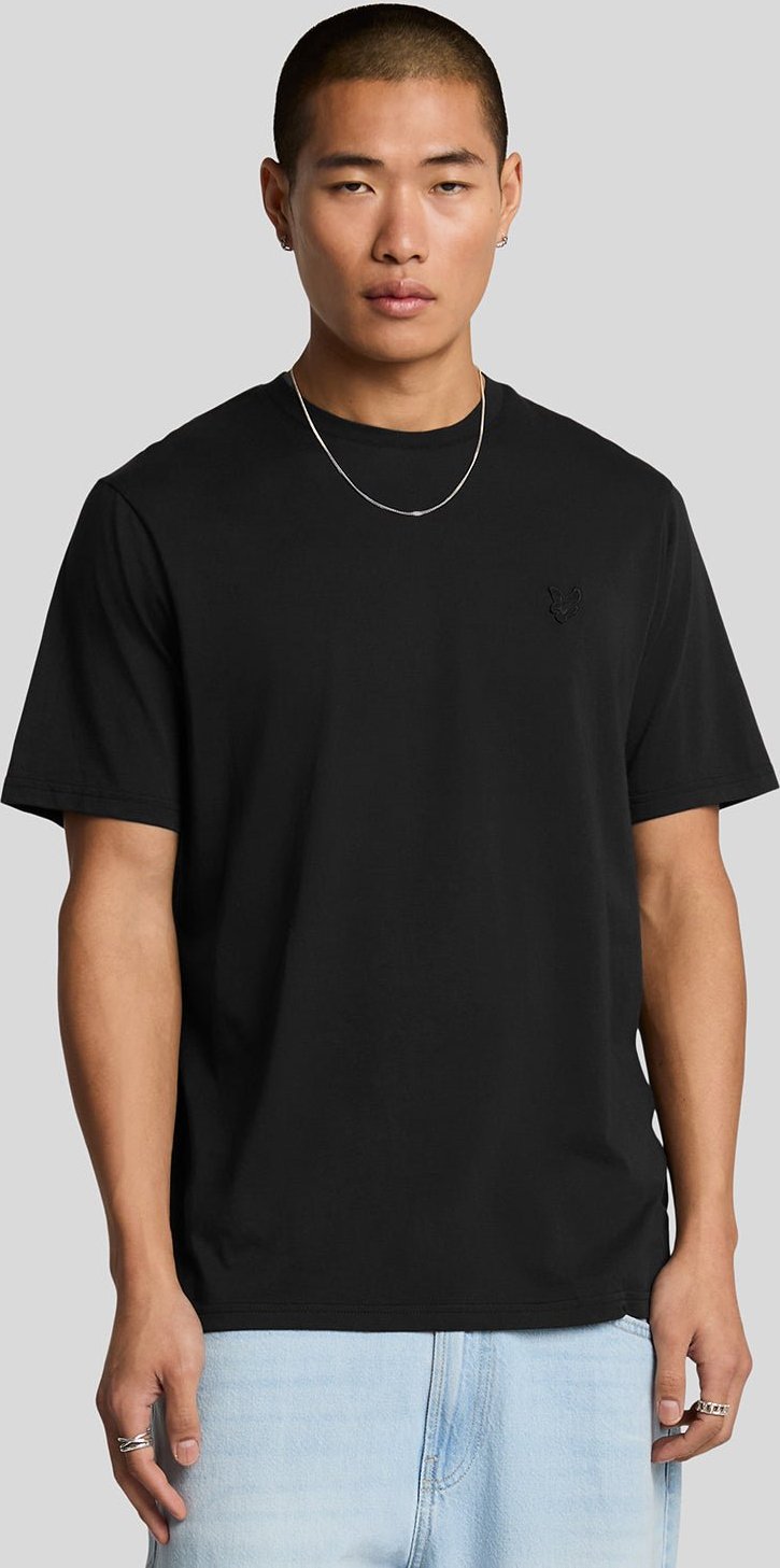 Lyle & Scott T-Shirt aus superfeiner Baumwolle – Schwarz