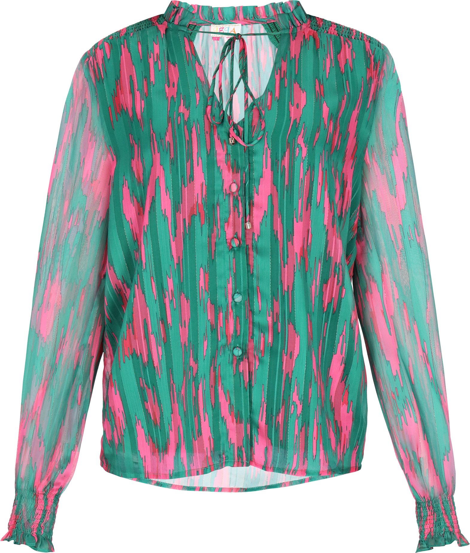 IZIA Bluse Frauen grün mehrfarbig