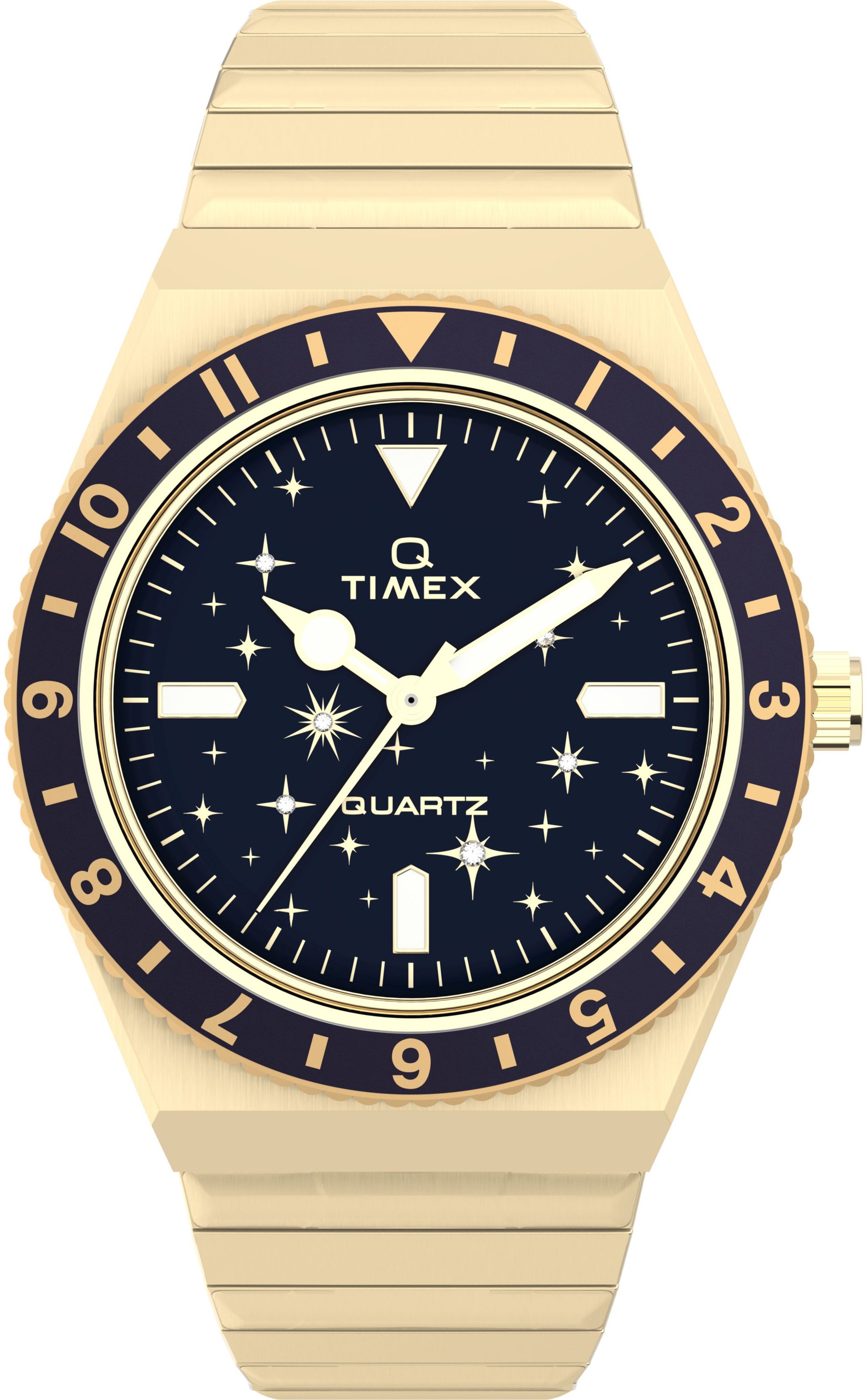 Timex Q Celestial Damen Gold Uhr TW2V53600