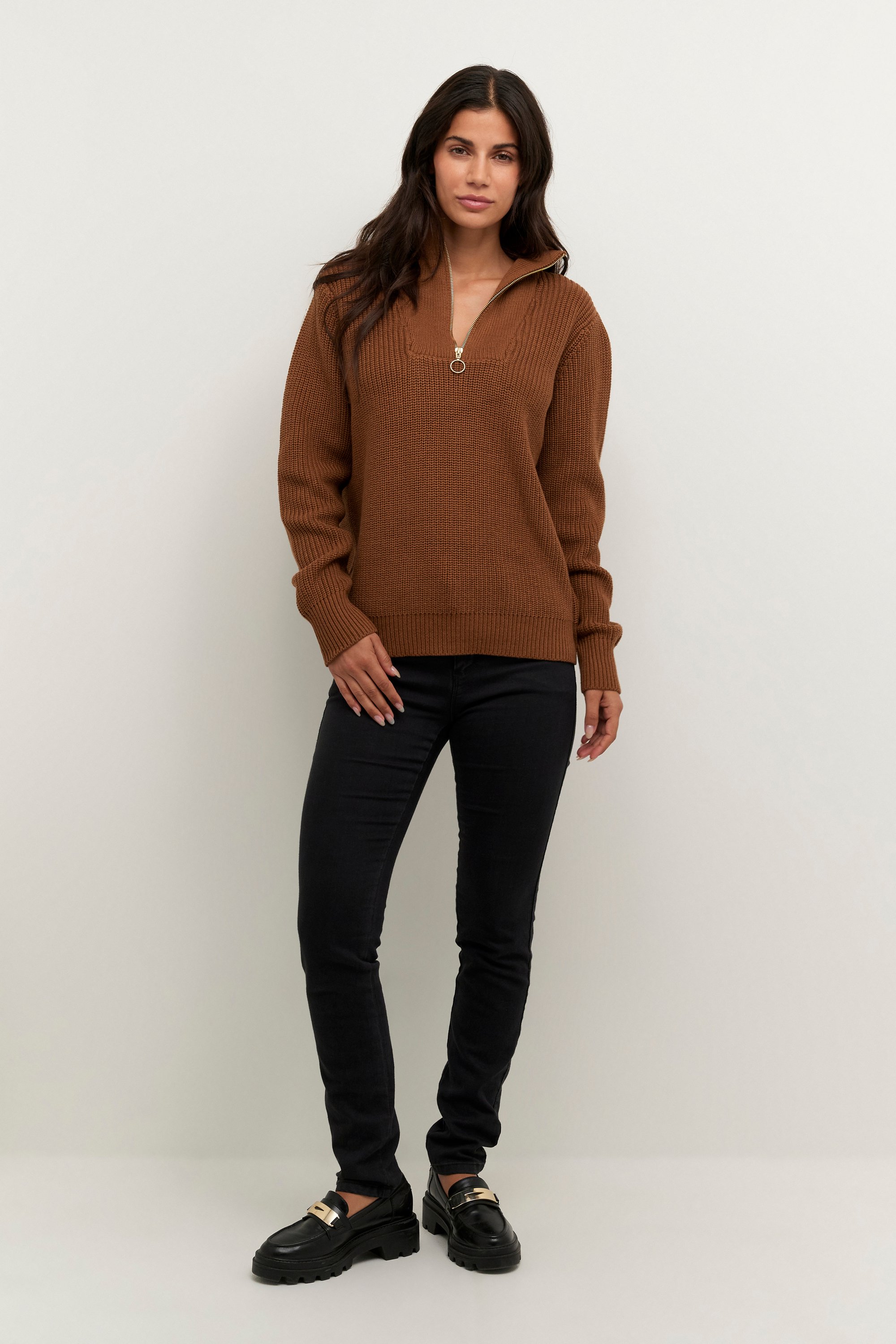 Strickpullover KAlioa Strickpullover Loose fit brown