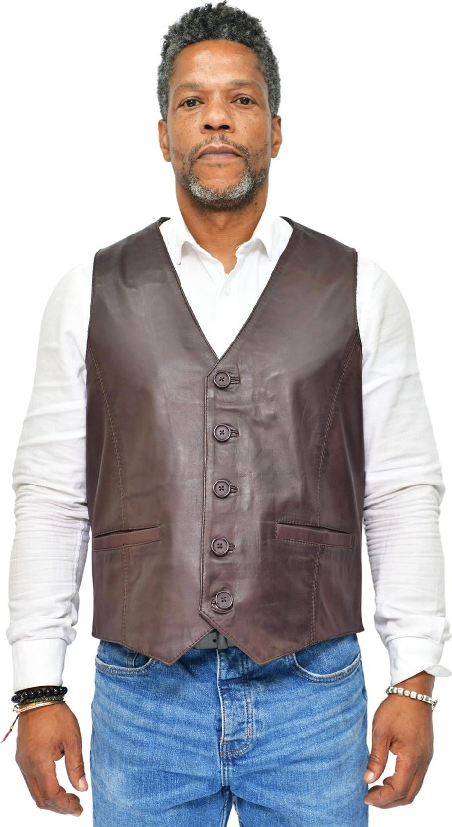 Klassische Herren-Lederweste-Chester