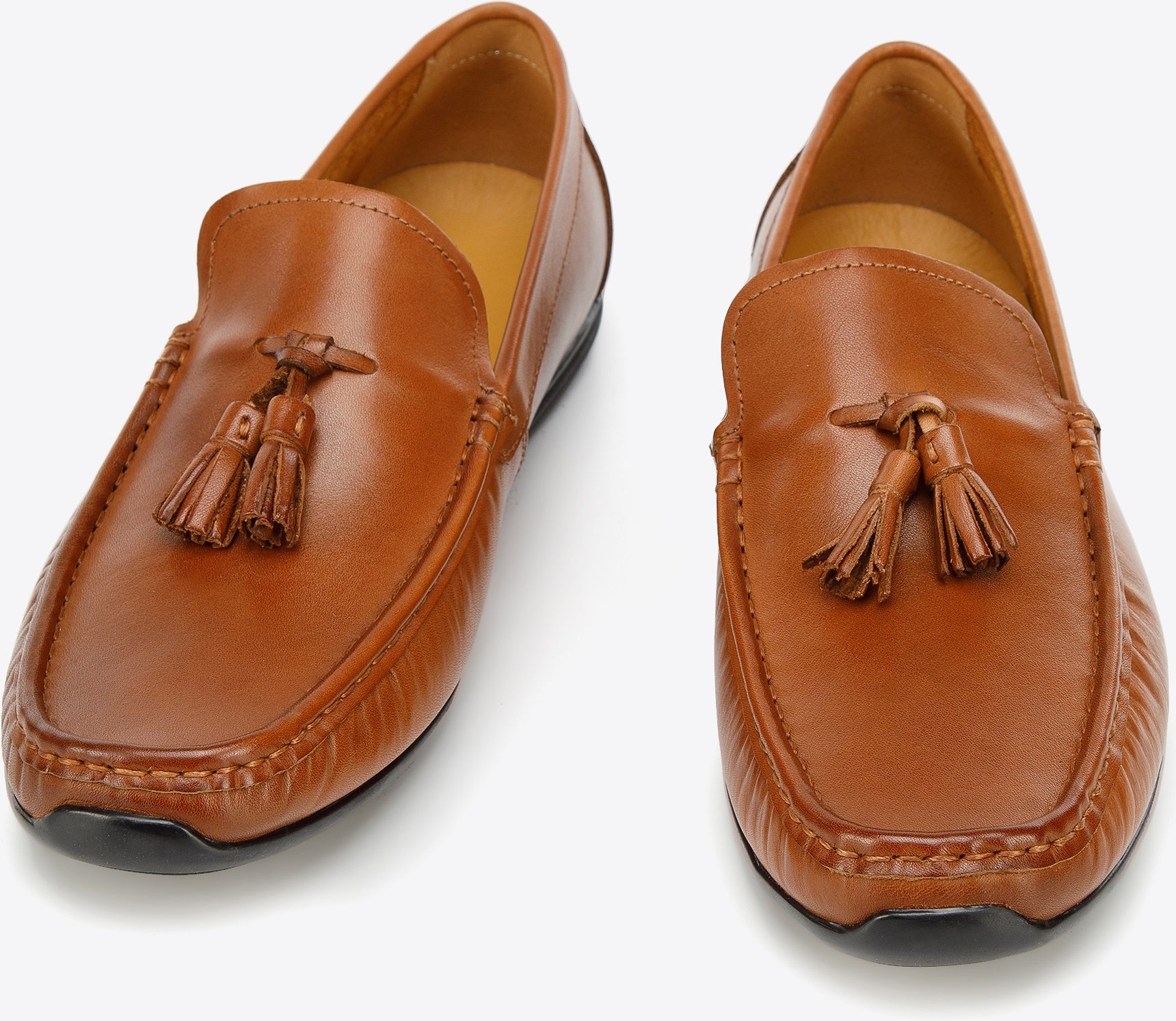 Wittchen Herren-Lederslipper mit Quasten, Braun, Naturleder