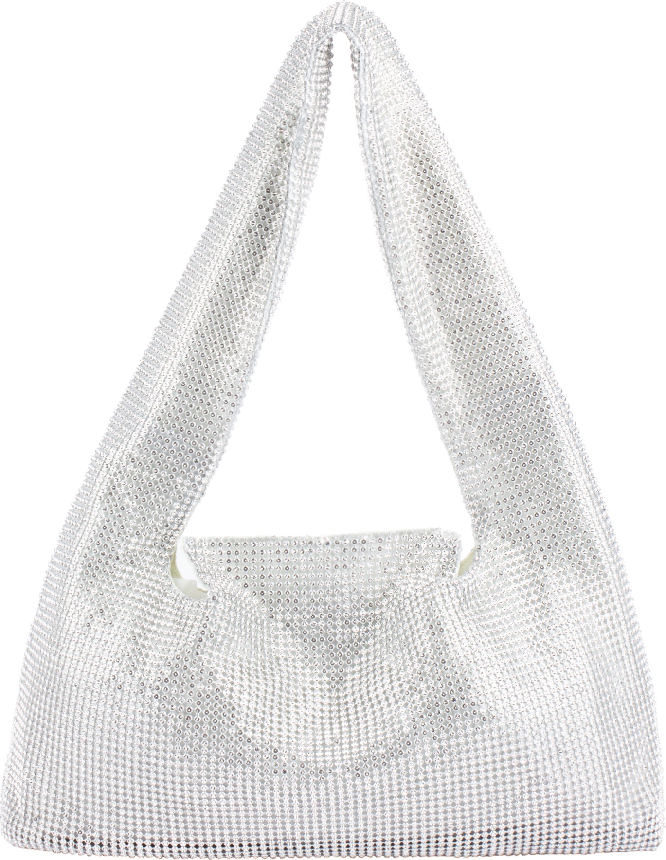 Faina Schultertasche aus Kristallen Damen Silber