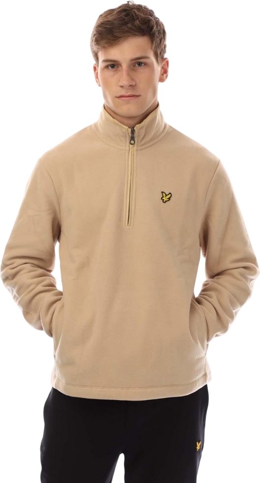 Lyle & Scott - mit kurzem Reißverschluss Fleece für Herren (Beige)