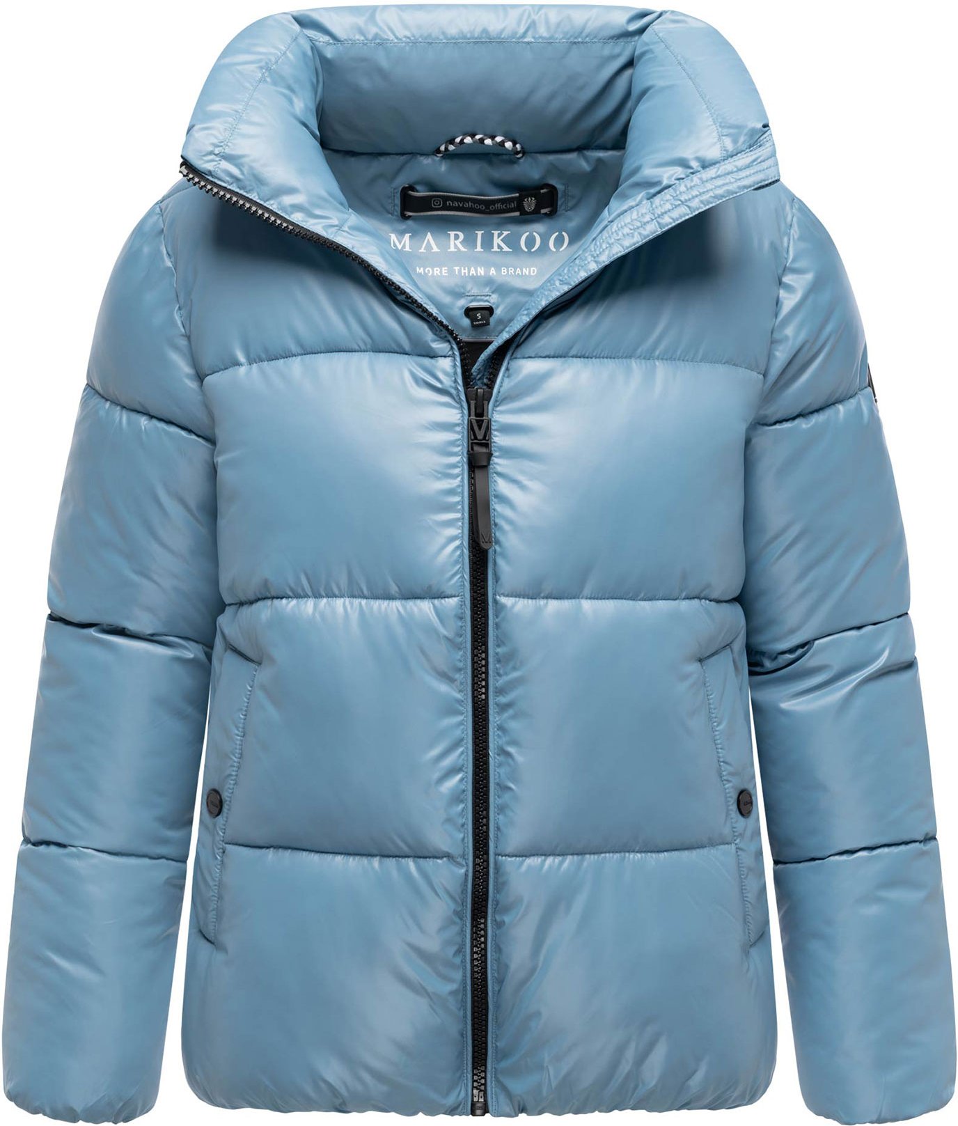 Marikoo Damen Winterjacke Hazalee im Puffer-Stil mit glänzender Optik