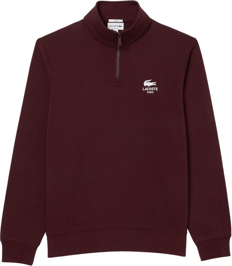 Lacoste - Sweatshirt für Herren/Damen Unisex, Hoch geschnitten (Bordeauxrot)