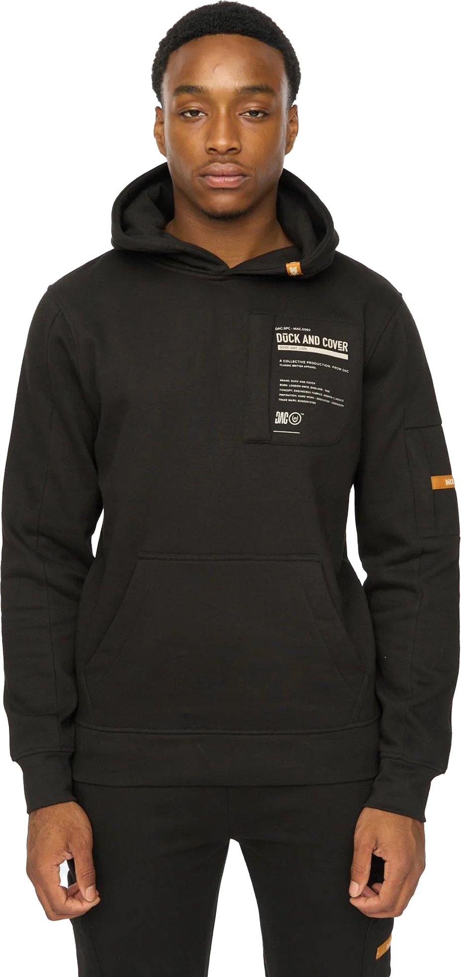 Duck and Cover - "Adamsberg" Kapuzenpullover für Herren (Schwarz)