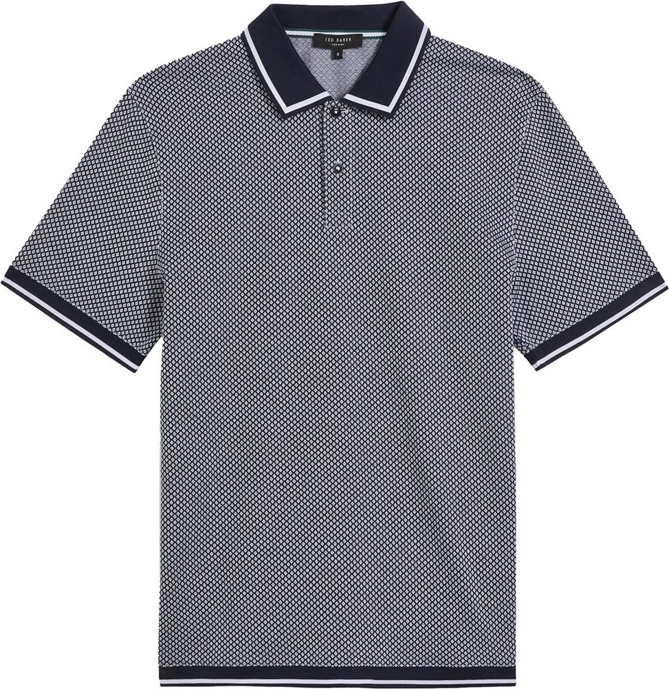 Ted Baker Affric Mens Navy/White Geo Polo Shirt