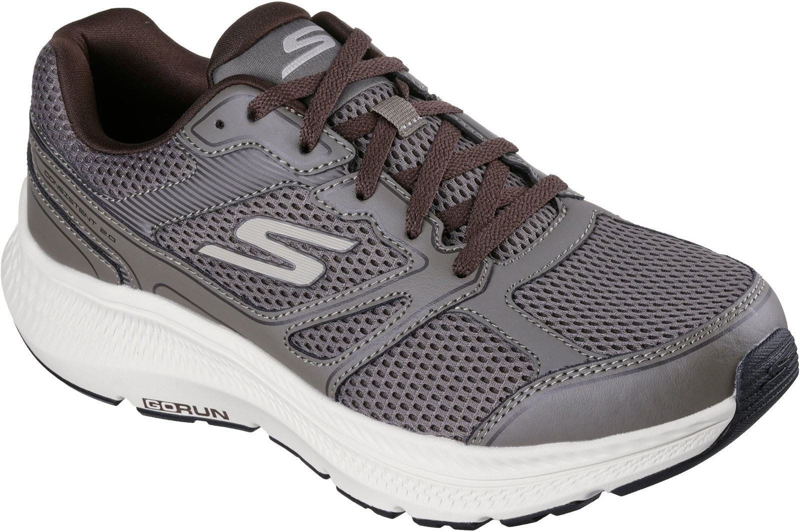 Skechers Go Run Consistent 2.0 Mapleton Leder Herrenbraune Sportschuhe