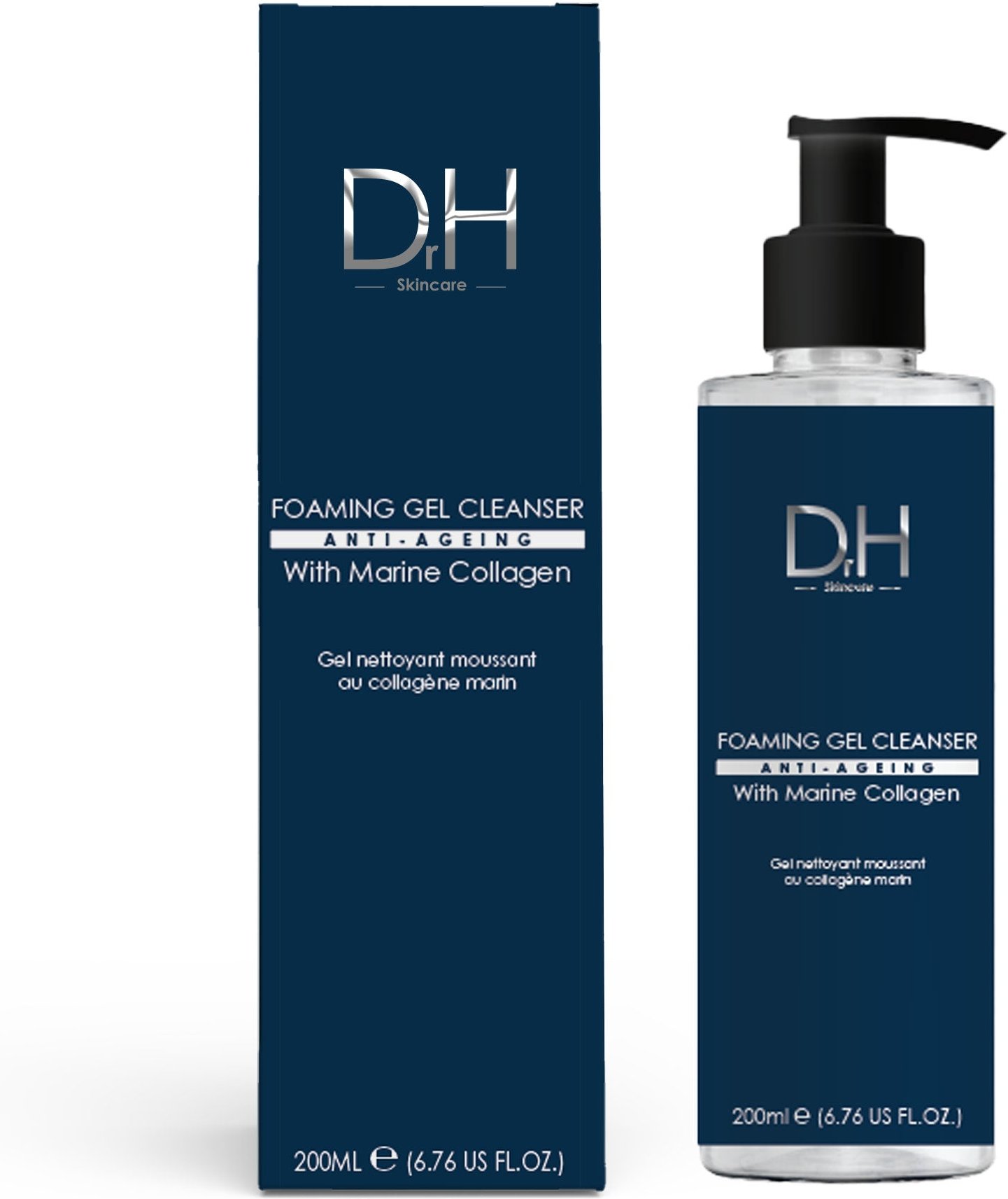 Dr H Schäumendes Gel-Reinigungsmittel mit Meereskollagen 120ml