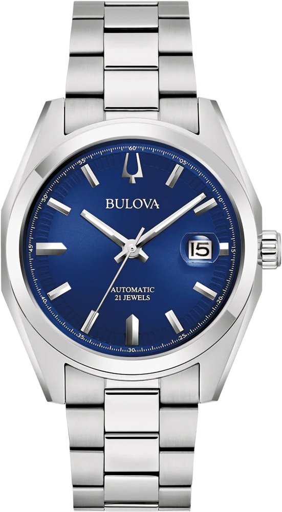 Bulova Surveyor Silber Herren Armbanduhr 96B436