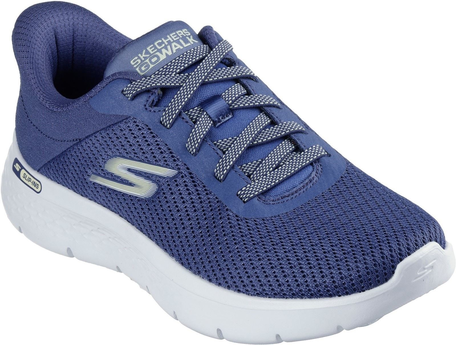 Thumbnail - Skechers Go Walk Flex Textile Damen Sneaker In Blau/grün