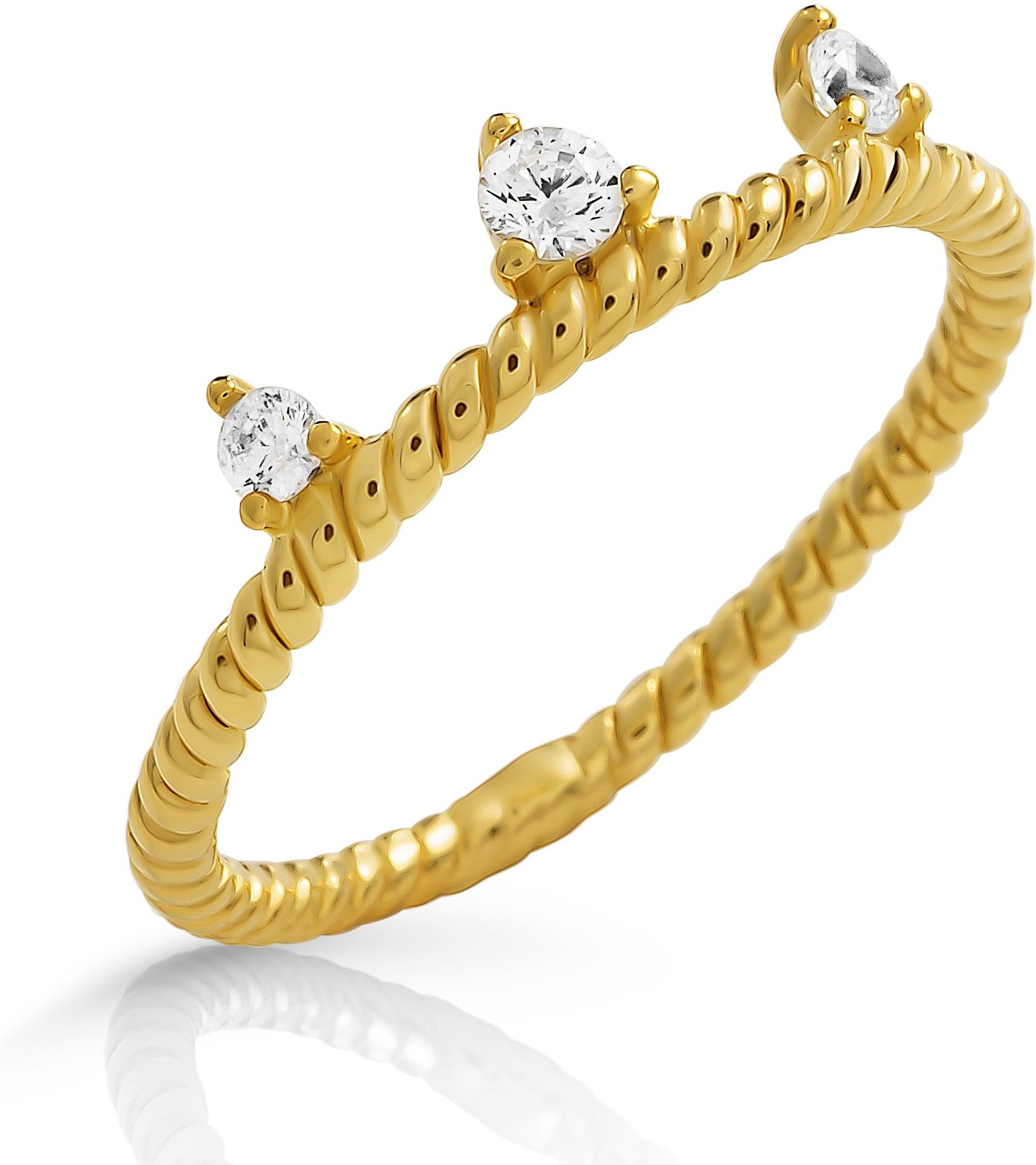 Orphelia 'Krone' Damenring aus 925er Sterlingsilber – Gold ZR-7529/G