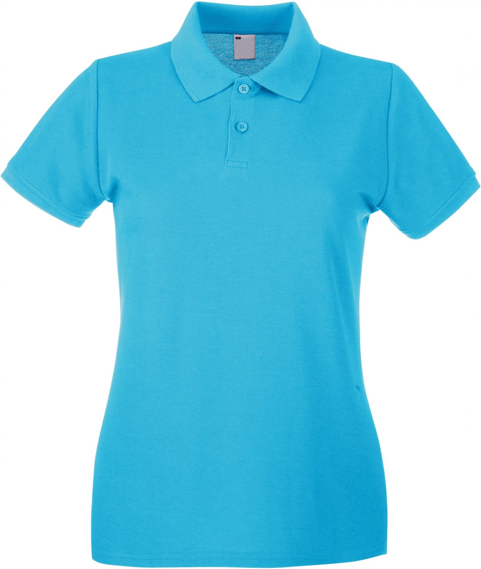 Fruit of the Loom - Poloshirt für Damen kurzärmlig (Zyan)