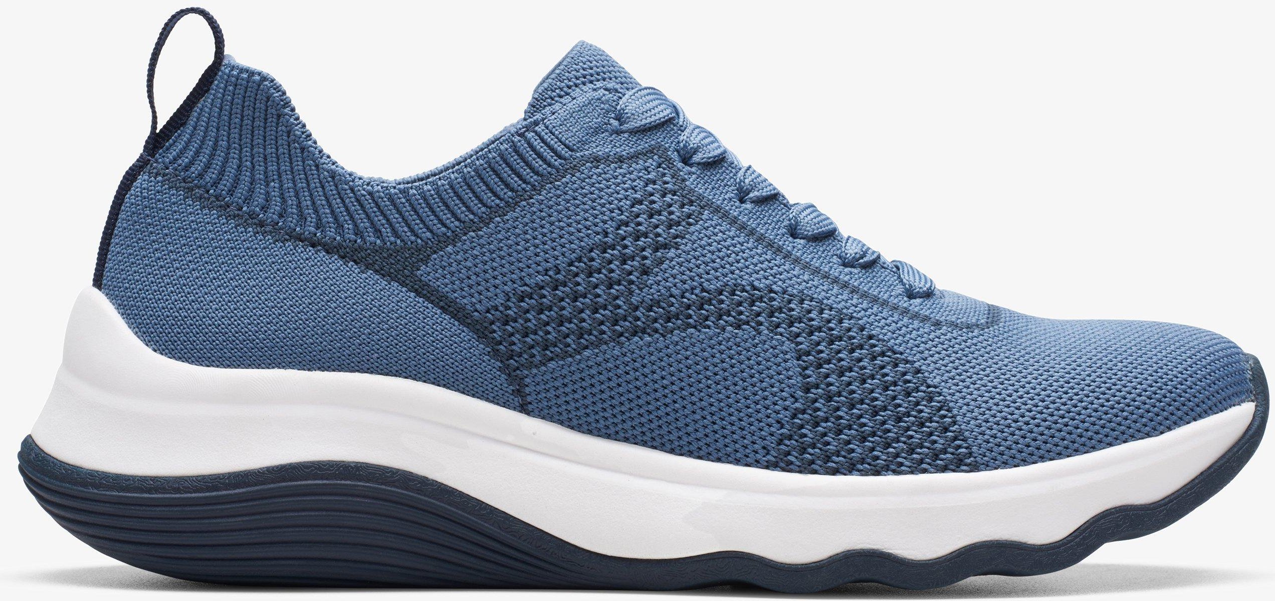 Circuit Tie Denimblaue Strickschuhe