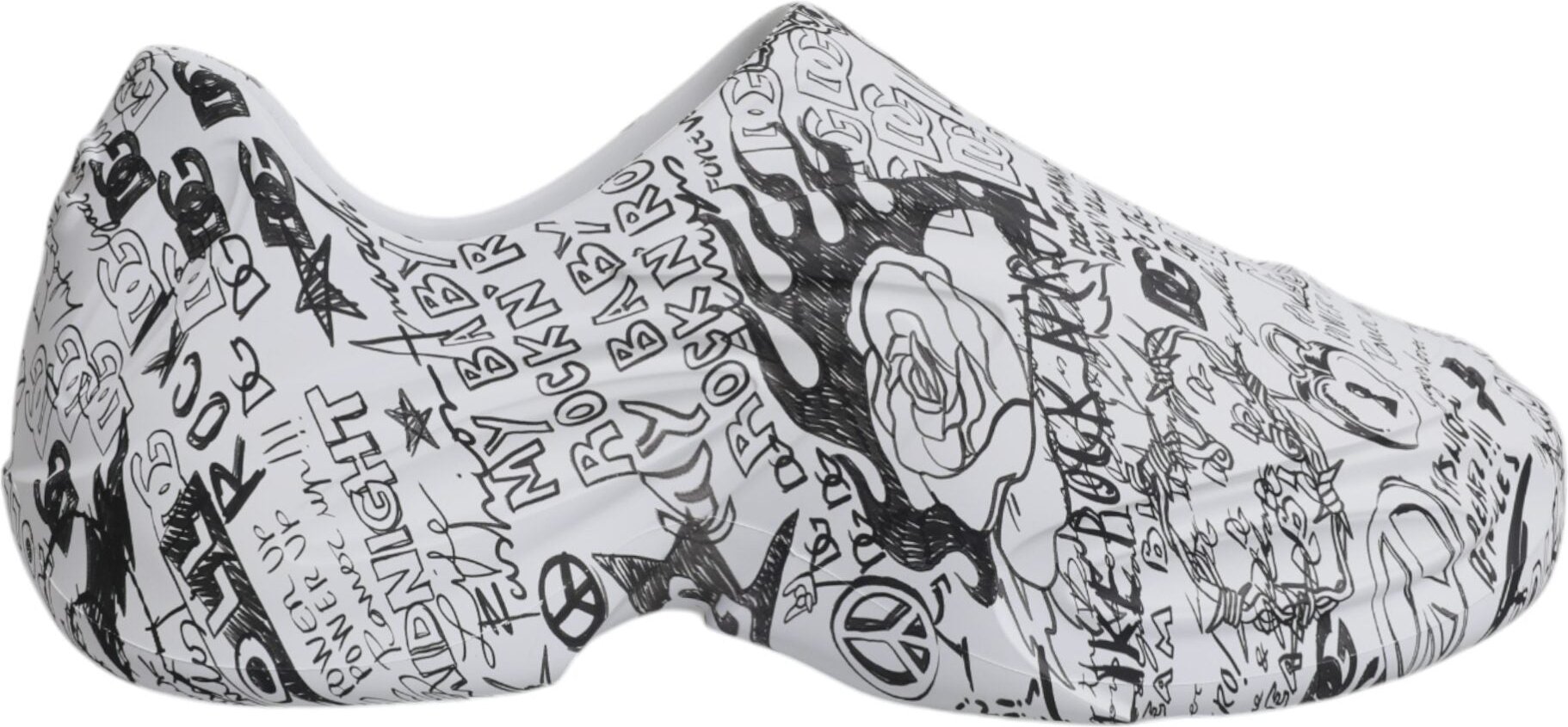 Dolce & Gabbana Weiße Schwarze Graffiti Daymaster Sneakers Schuhe