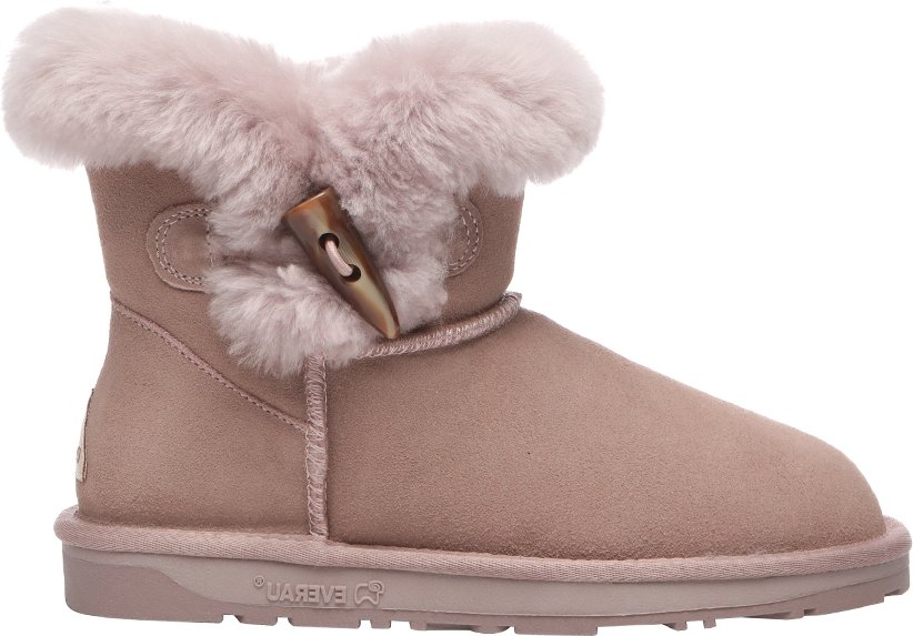 EVER AU Damen Robin Horn Toggle Knopf Mini Stiefel