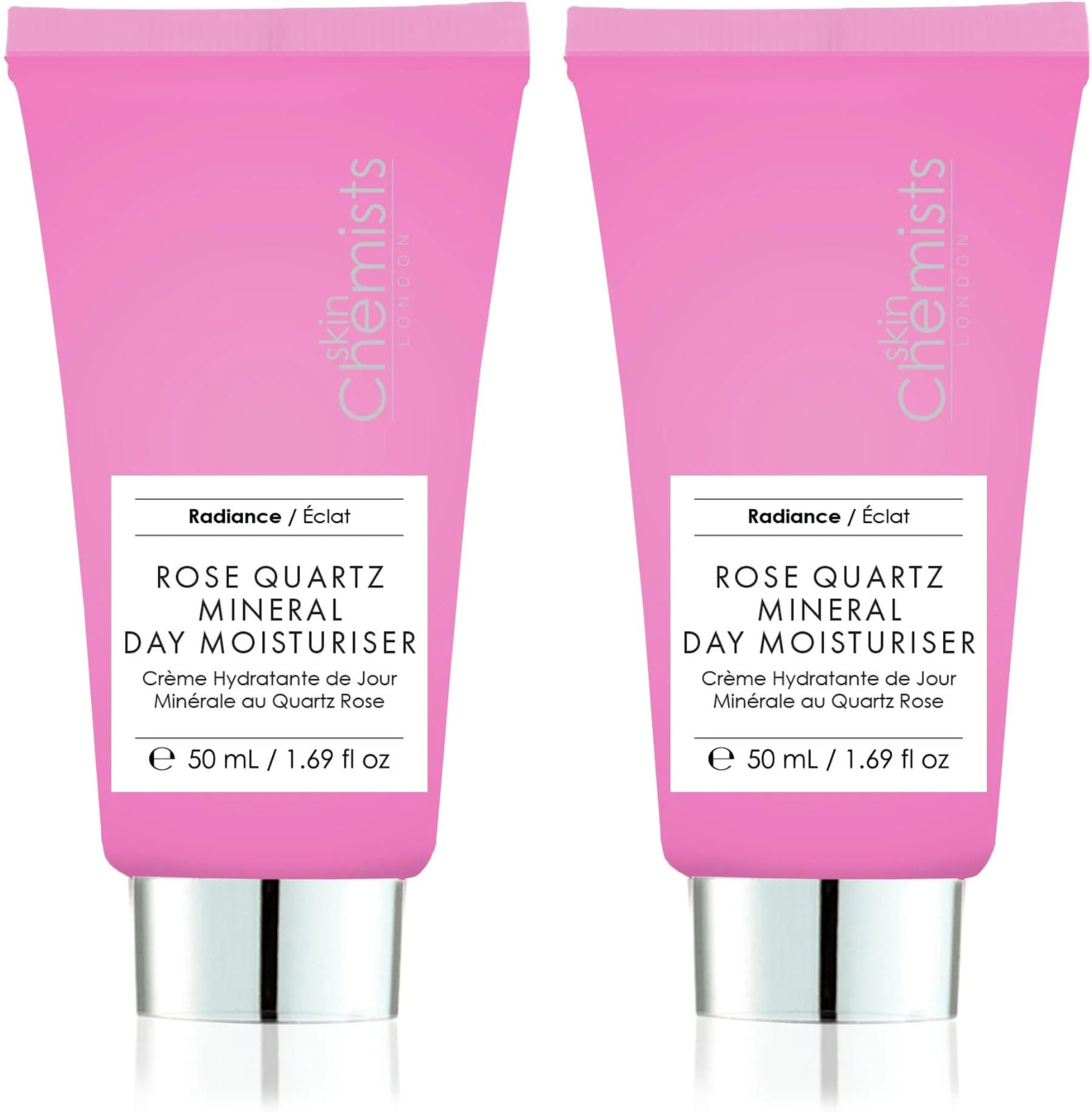 skinChemists Rosenquarz Mineral Tagesfeuchtigkeitspflege 50ml x 2 Duo Set