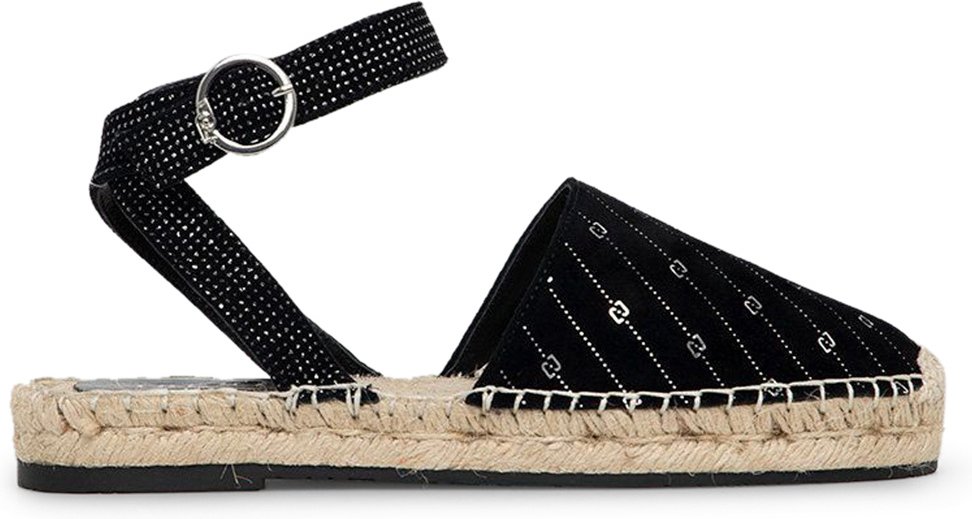 Strass Espadrilles mit Knöchelriemen