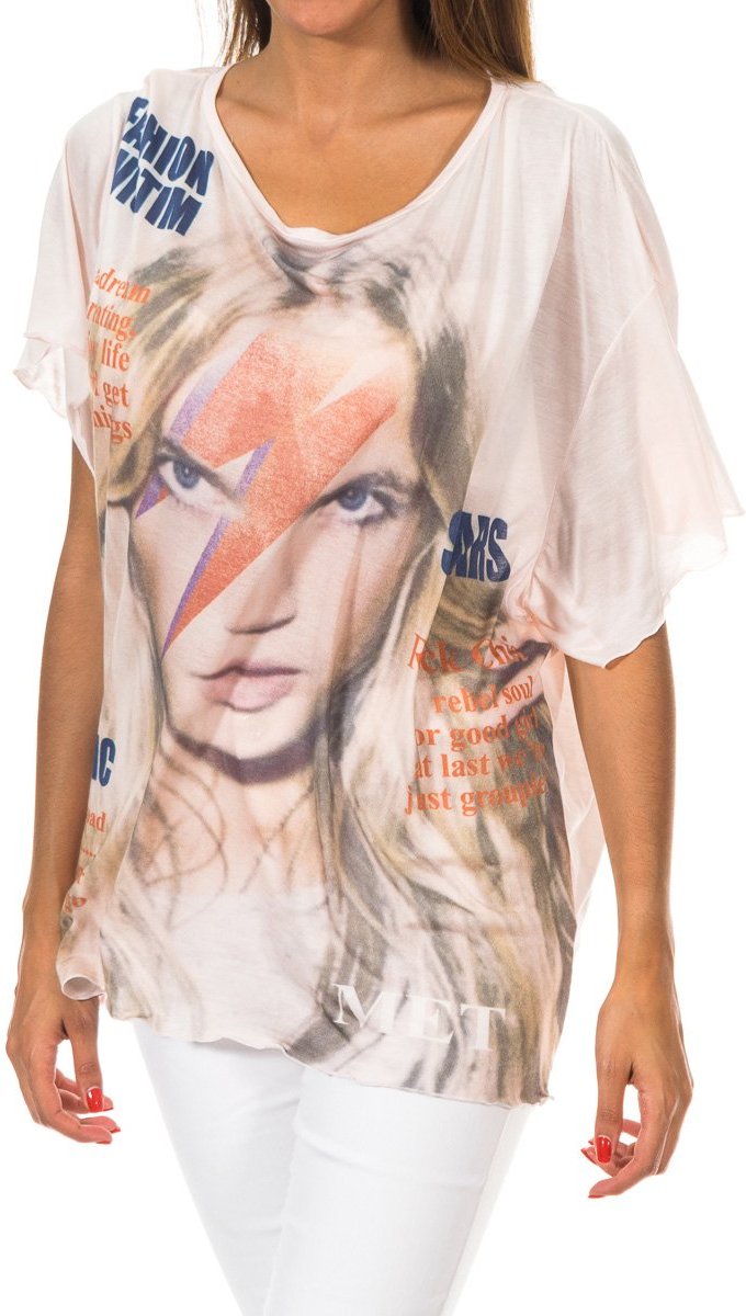 Kurzarm-T-Shirt mit Rundhalsausschnitt für Frauen 10DMC0221