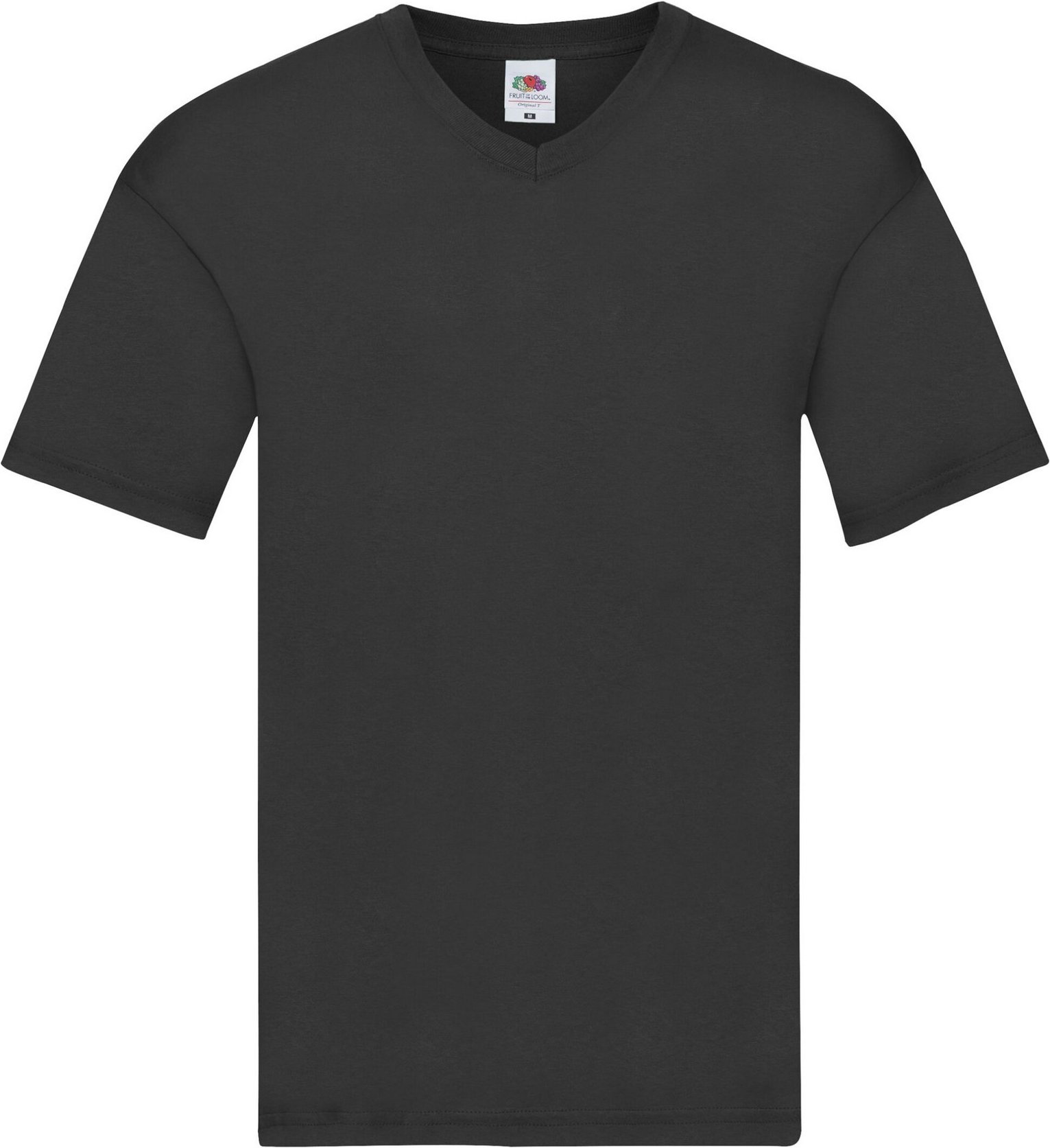Thumbnail - Fruit of the Loom - "Original" T-Shirt V-Ausschnitt für Herren (Schwarz)