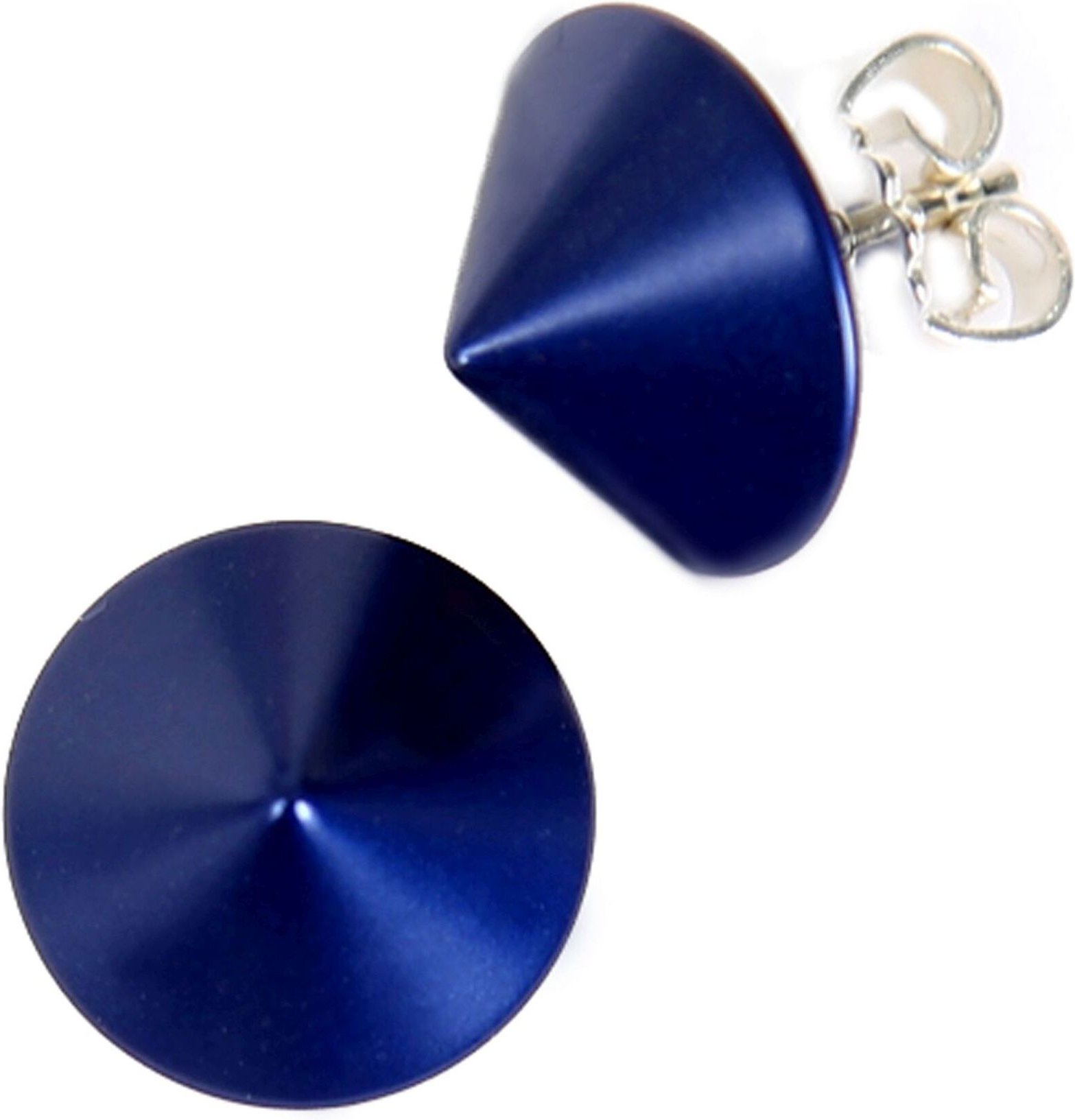 DeMarie Ohrstecker Metall eloxiertes Aluminium Matt/Glanz Blau