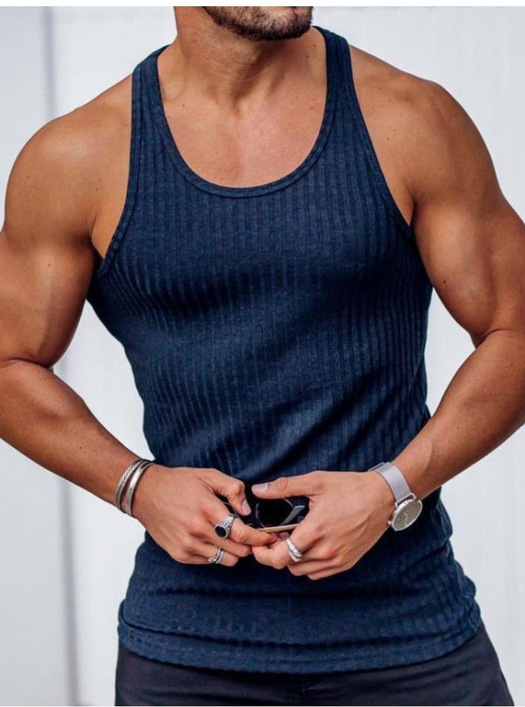 Herren Plus Size Rundhals Tanktop