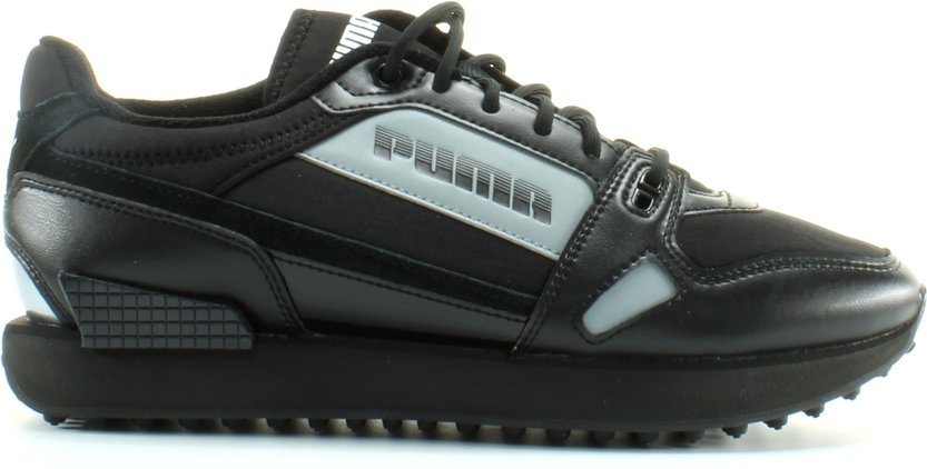 Puma Mile Rider Bright Peaks Black Textile Unisex Schnürtrainer 374113 01