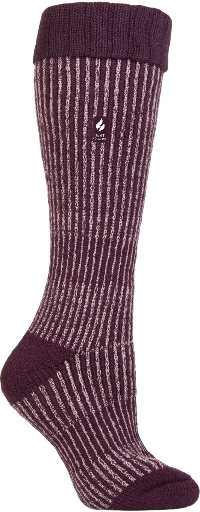 Damen Dicke Winterwarme Knielange Gerippte Thermo-Stulpen