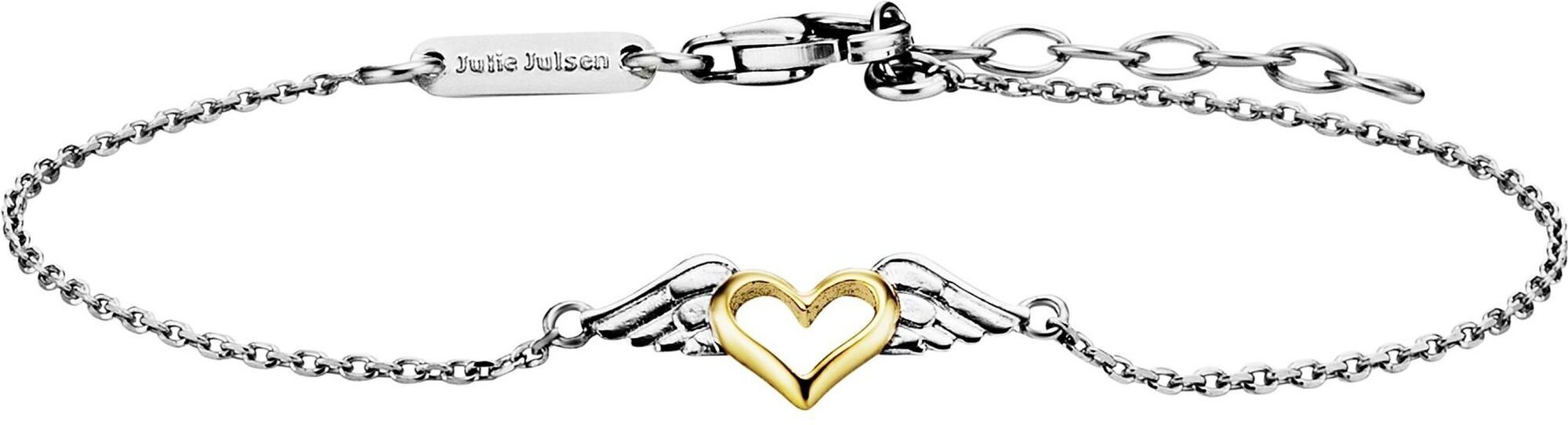 Julie Julsen Armband 925 Silber rhodiniert teils vergoldet Heartwing
