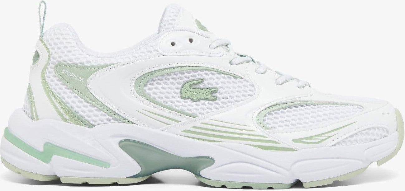 Lacoste - Herren Sneaker "Storm 96 2K", Kunststoff (Weiß/Hellgrün)