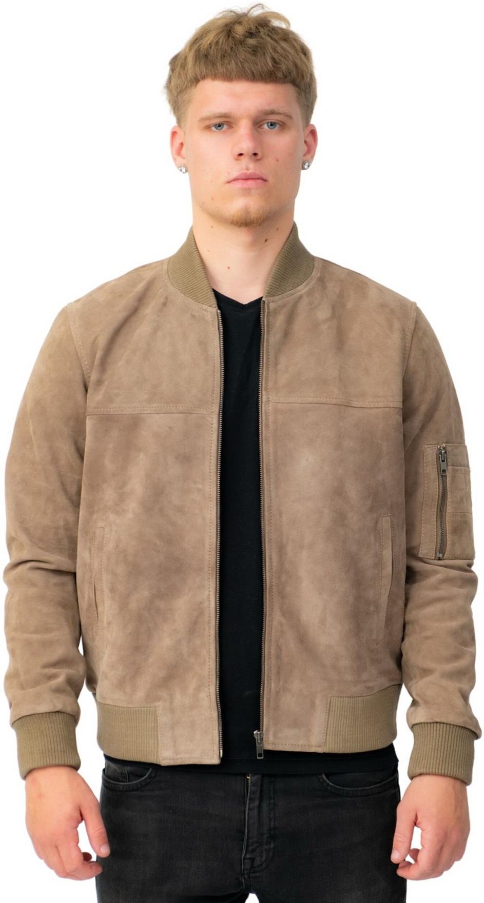 Herren Ziegenwildleder MA-1 Bomberjacke-Auckland