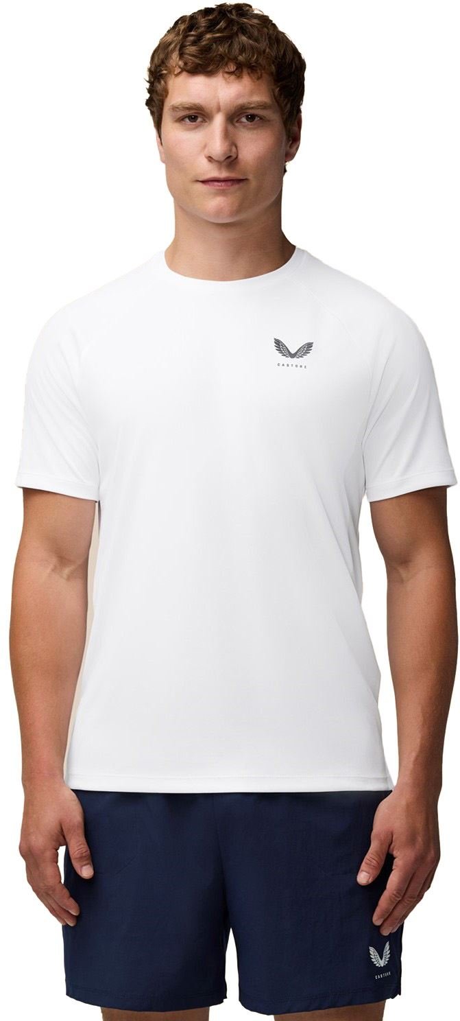 Castore Adapt Trainings-T-Shirt Polyester Herren Weiß Sport-T-Shirts
