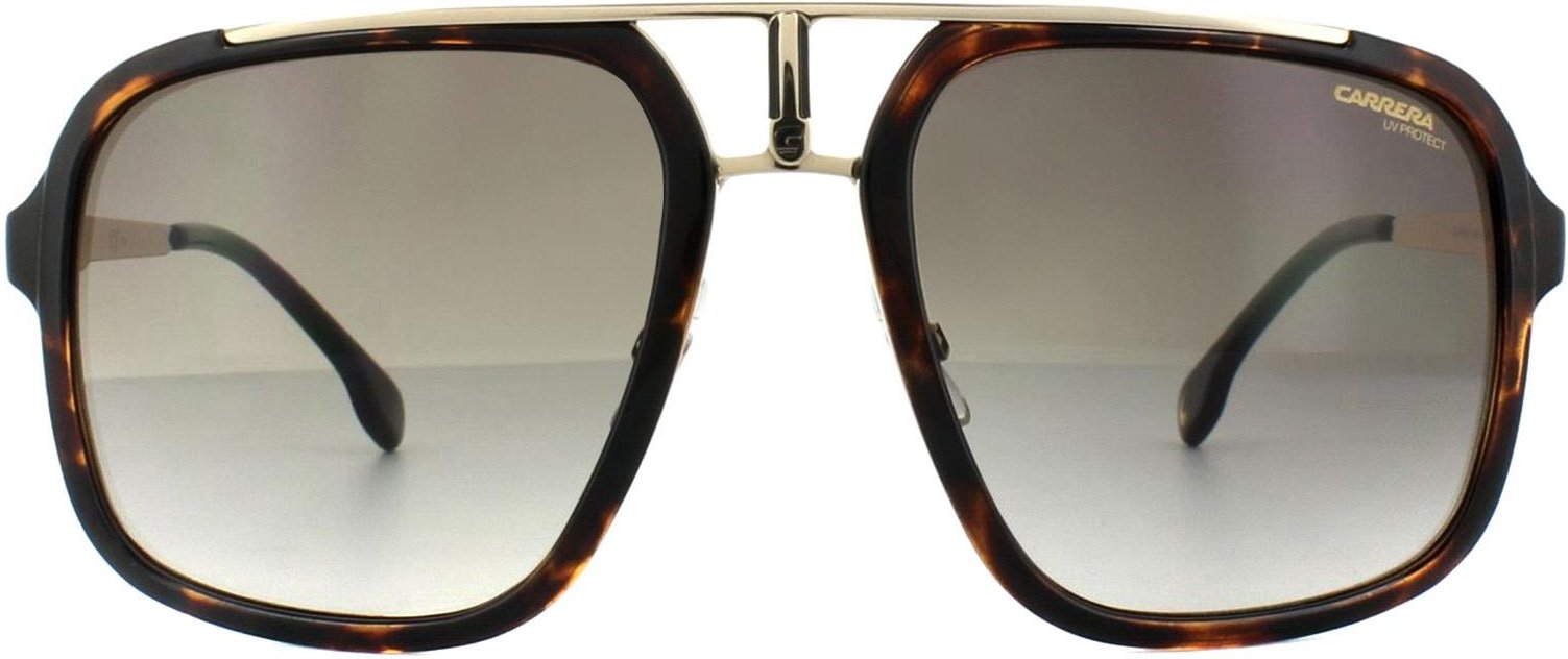 Carrera Square Unisex Havanna Gold Braun Gradient Sonnenbrille