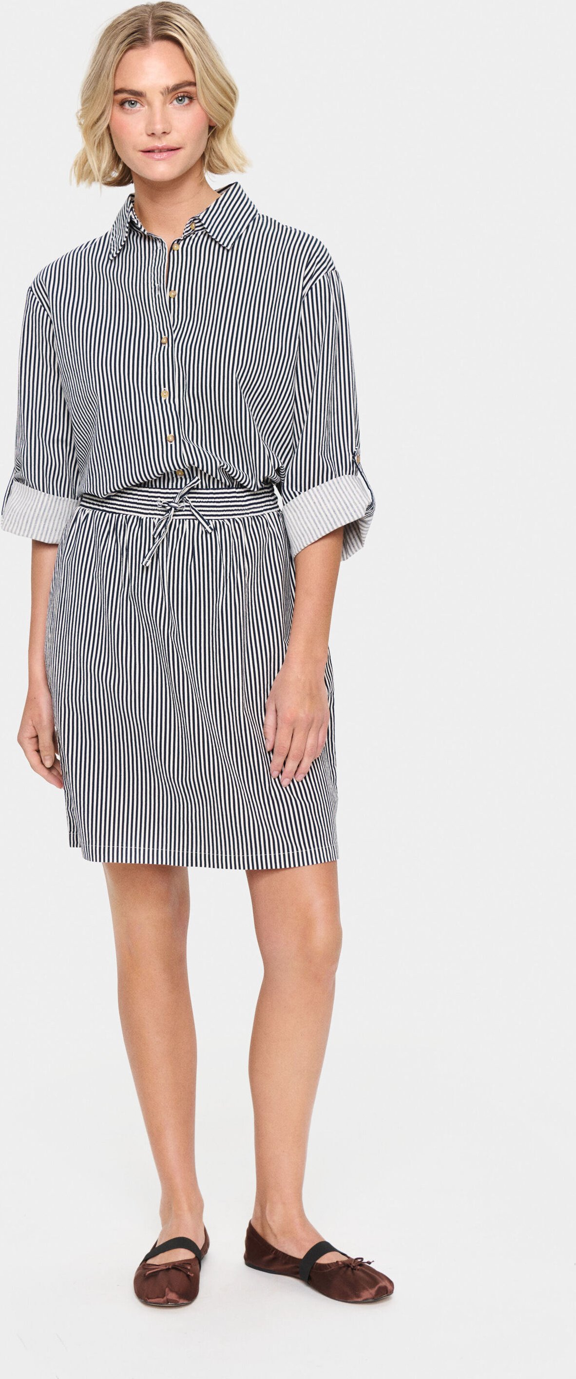 Rock Gerade Passform Ice Nightsky Stripe white blue