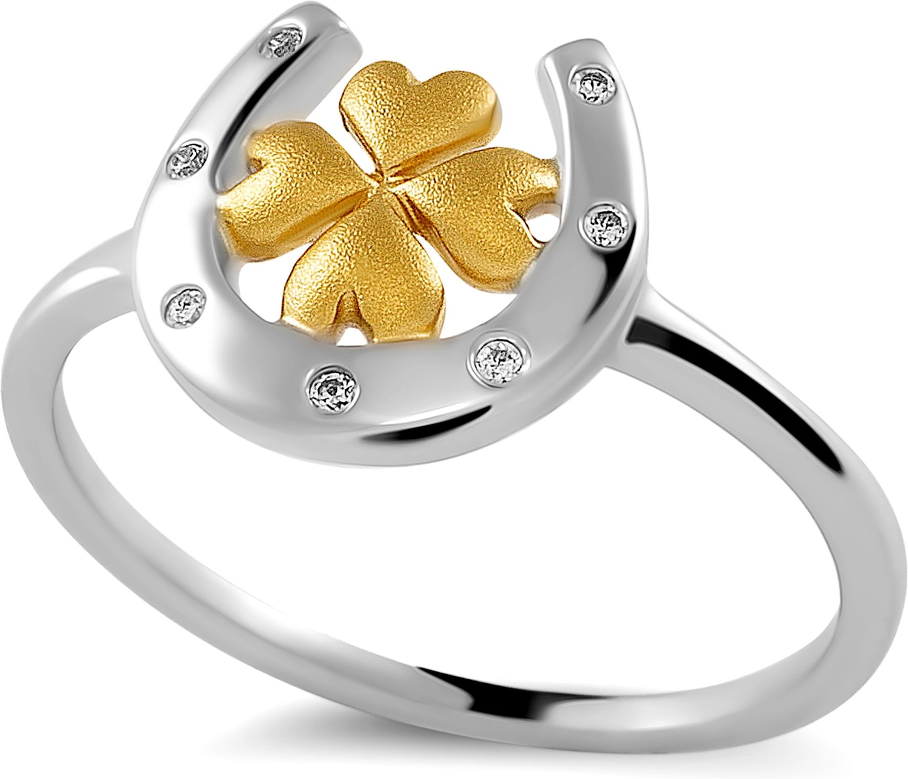 Orphelia „Signature“ Damen-Ring aus 925er Sterlingsilber – Silber/Gold ZR-7517