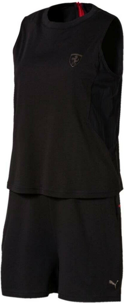 Puma Womens Ferrari Sprunganzug alle in einem spielerischen ärmellosen schwarzen 572826 01