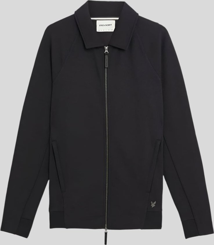 Thumbnail - Lyle & Scott – Sweatshirt mit diagonalem Interlock-Kragen und durchgehendem Reißverschluss – Lack