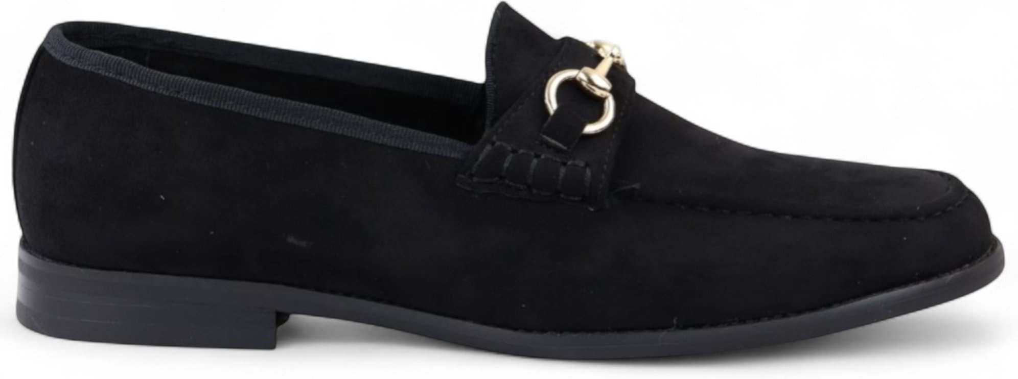 Schwarze Wildleder-Mokassins für Herren mit Lederfutter