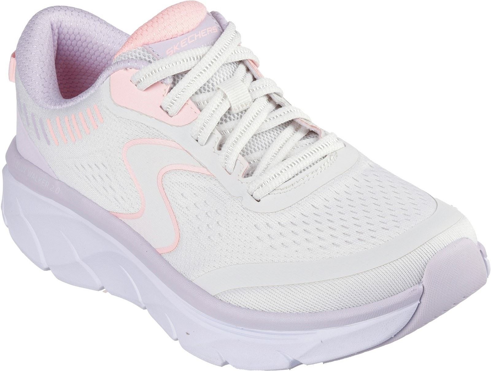 Thumbnail - Skechers D'Lux Walker 2.0 Active Pace Damen Textil Sneakers in Off-Weiß/Rosa
